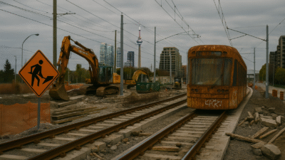 Deserted LRT construction site P3 Transit Model Failure